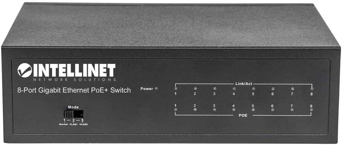 Intellinet 8-Port PoE Switch Black Intellinet 8-Port PoE Switch Black