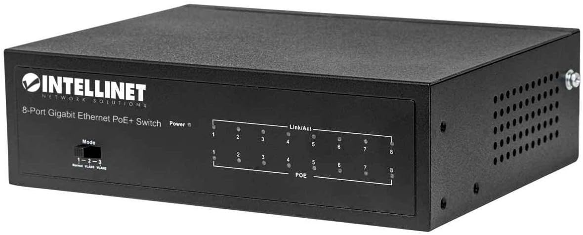 Intellinet 8-Port PoE Switch Black Intellinet 8-Port PoE Switch Black