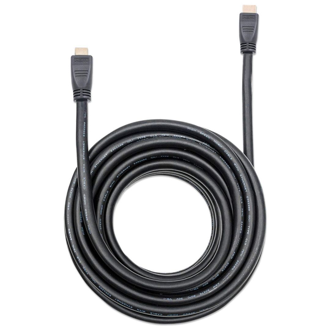 Manhattan CL3 In-Wall 4K@60Hz High Speed HDMI Cable with Ethernet 10m Black Manhattan CL3 In-Wall 4K@60Hz High Speed HDMI Cable with Ethernet 10m Black