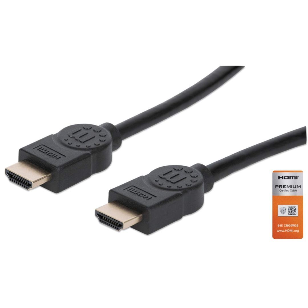 Manhattan 4K@60Hz Certified Premium High Speed HDMI Cable with Ethernet 5m Black
