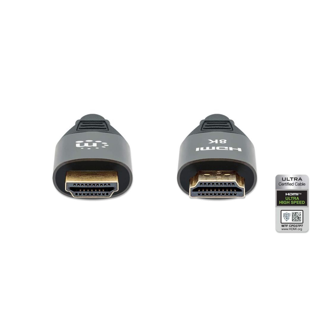 Manhattan 8K@60Hz Certified Ultra High Speed HDMI with Ethernet cable 1m Black Manhattan 8K@60Hz Certified Ultra High Speed HDMI with Ethernet cable 1m Black