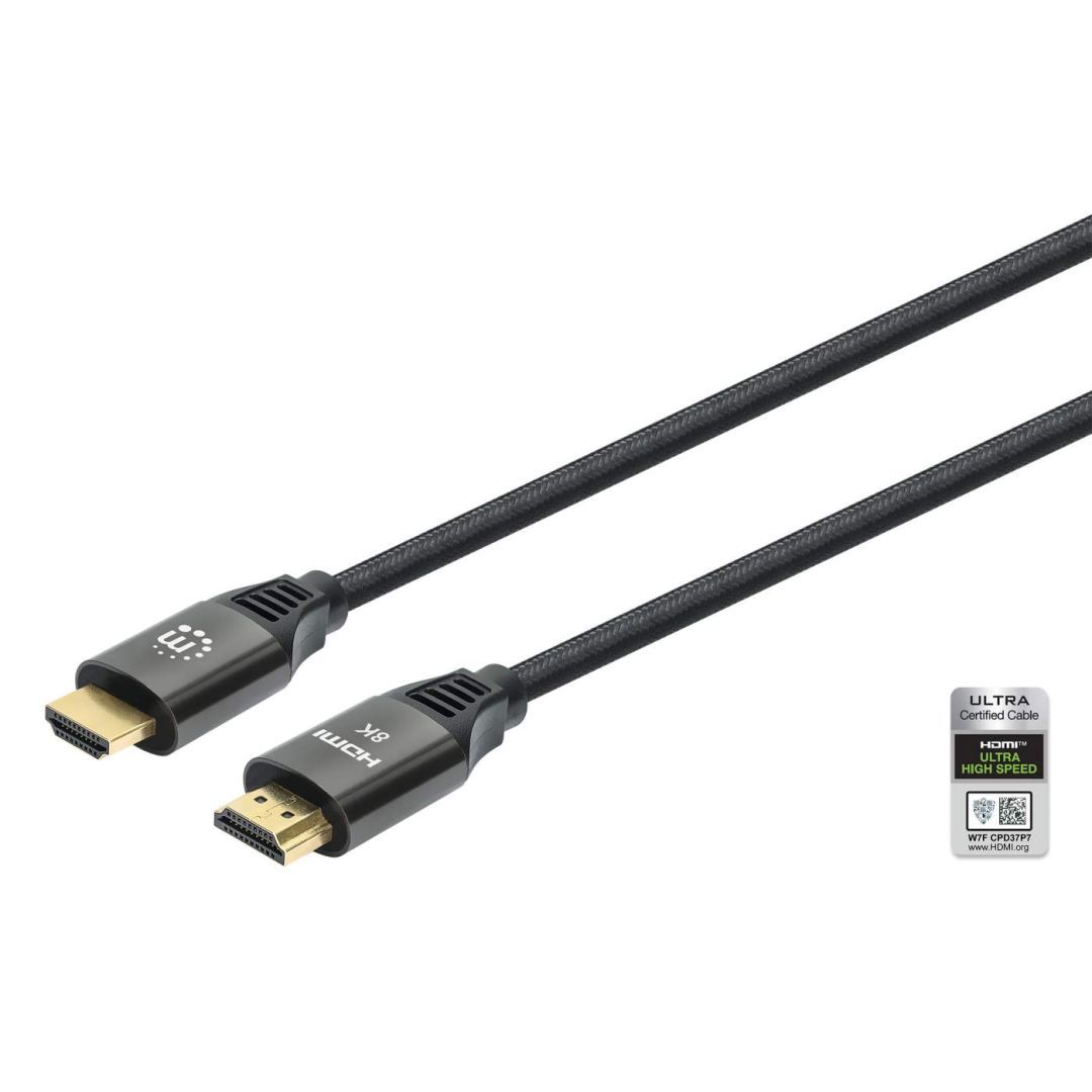 Manhattan 8K@60Hz Certified Ultra High Speed HDMI with Ethernet cable 2m Black Manhattan 8K@60Hz Certified Ultra High Speed HDMI with Ethernet cable 2m Black
