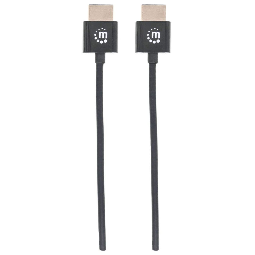 Manhattan Super-slim High Speed HDMI with Ethernet 4K60Hz cable 3m Black Manhattan Super-slim High Speed HDMI with Ethernet 4K60Hz cable 3m Black
