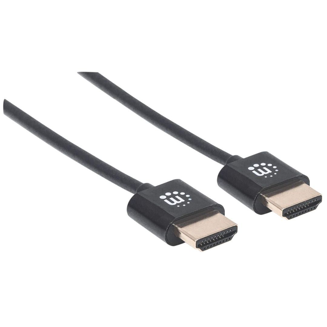 Manhattan Super-slim High Speed HDMI with Ethernet 4K60Hz cable 1m Black Manhattan Super-slim High Speed HDMI with Ethernet 4K60Hz cable 1m Black