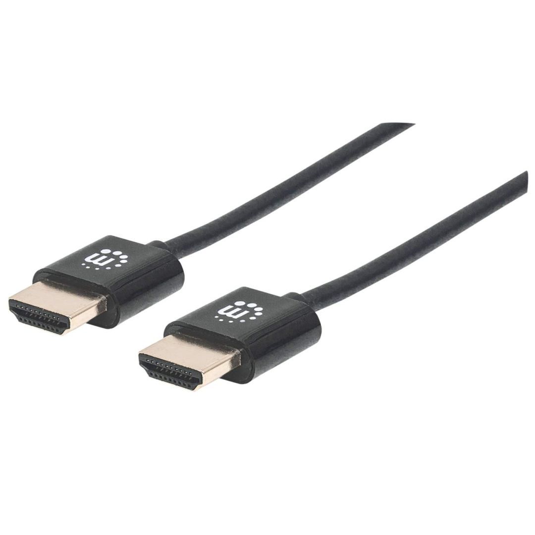 Manhattan Super-slim High Speed HDMI with Ethernet 4K60Hz cable 1m Black Manhattan Super-slim High Speed HDMI with Ethernet 4K60Hz cable 1m Black