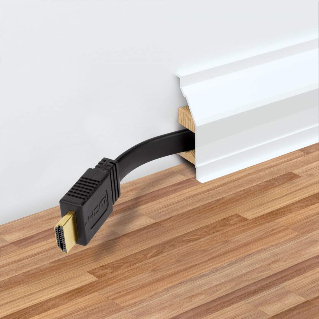 Manhattan Flat High Speed HDMI with Ethernet 4K@60Hz cable 5m Black