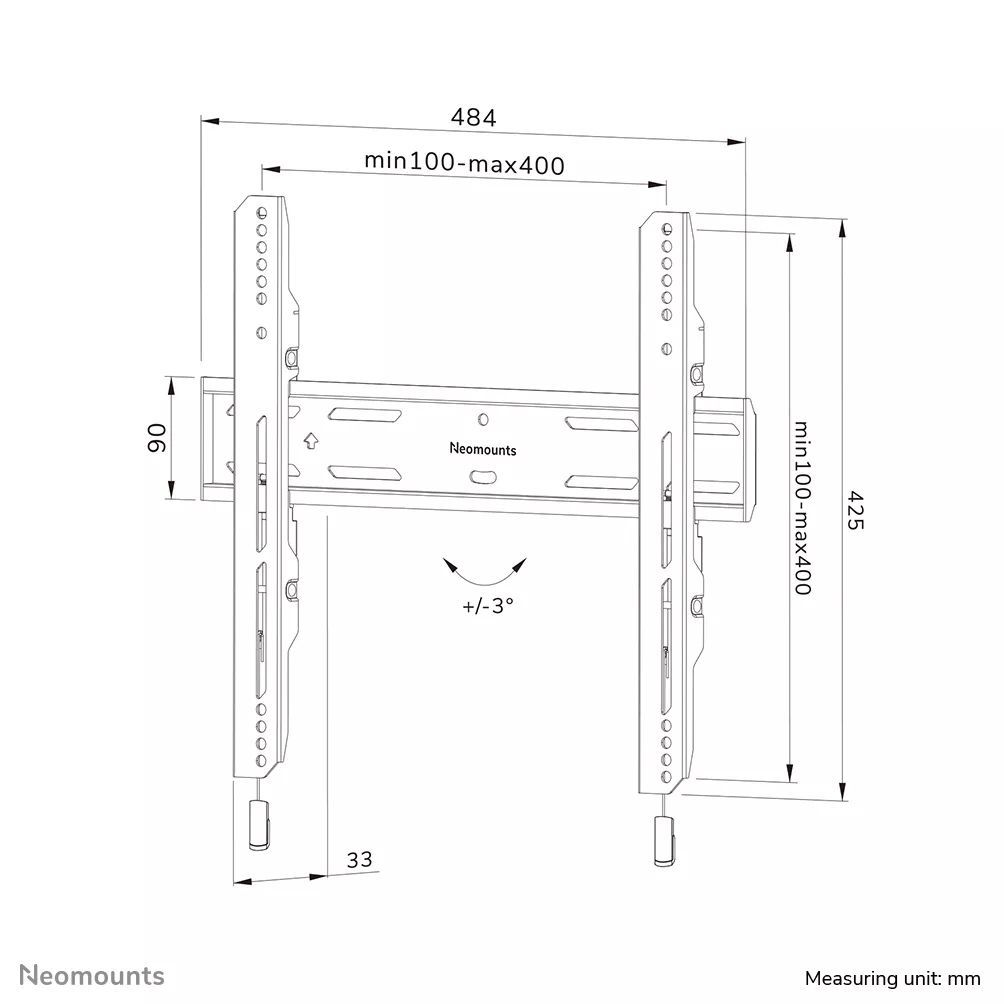 Neomounts WL30S-850BL14 Screen Wall Mount 40"-70" Black Neomounts WL30S-850BL14 Screen Wall Mount 40"-70" Black