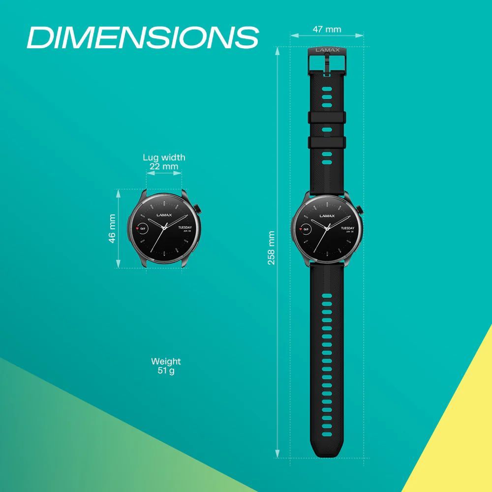 Lamax Prism AMOLED SmartWatch Black Lamax Prism AMOLED SmartWatch Black