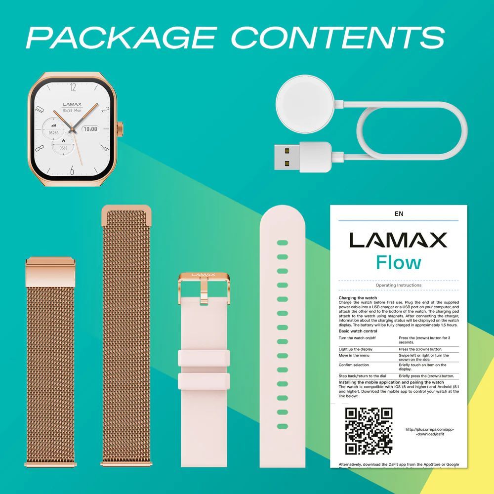 Lamax Flow AMOLED SmartWatch Rose Gold Lamax Flow AMOLED SmartWatch Rose Gold