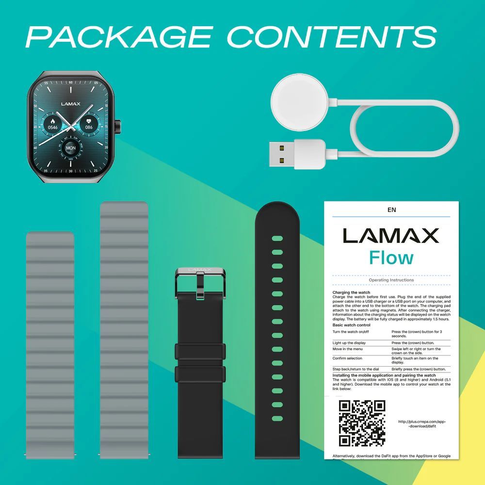 Lamax Flow AMOLED SmartWatch Black Lamax Flow AMOLED SmartWatch Black