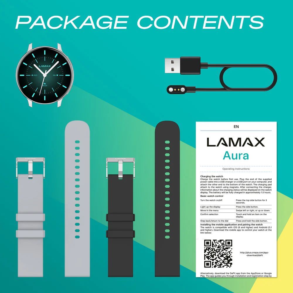 Lamax Aura SmartWatch Silver Lamax Aura SmartWatch Silver