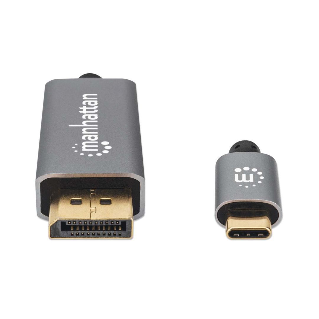 Manhattan 8K@60Hz USB-C to DisplayPort 1.4 Adapter Cable 3m Black