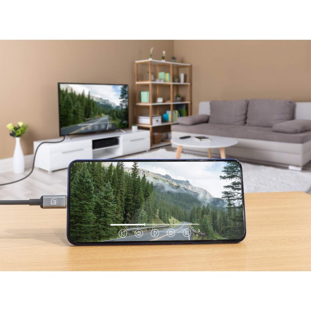 Manhattan 4K@60Hz USB-C to HDMI Adapter Cable 2m Black