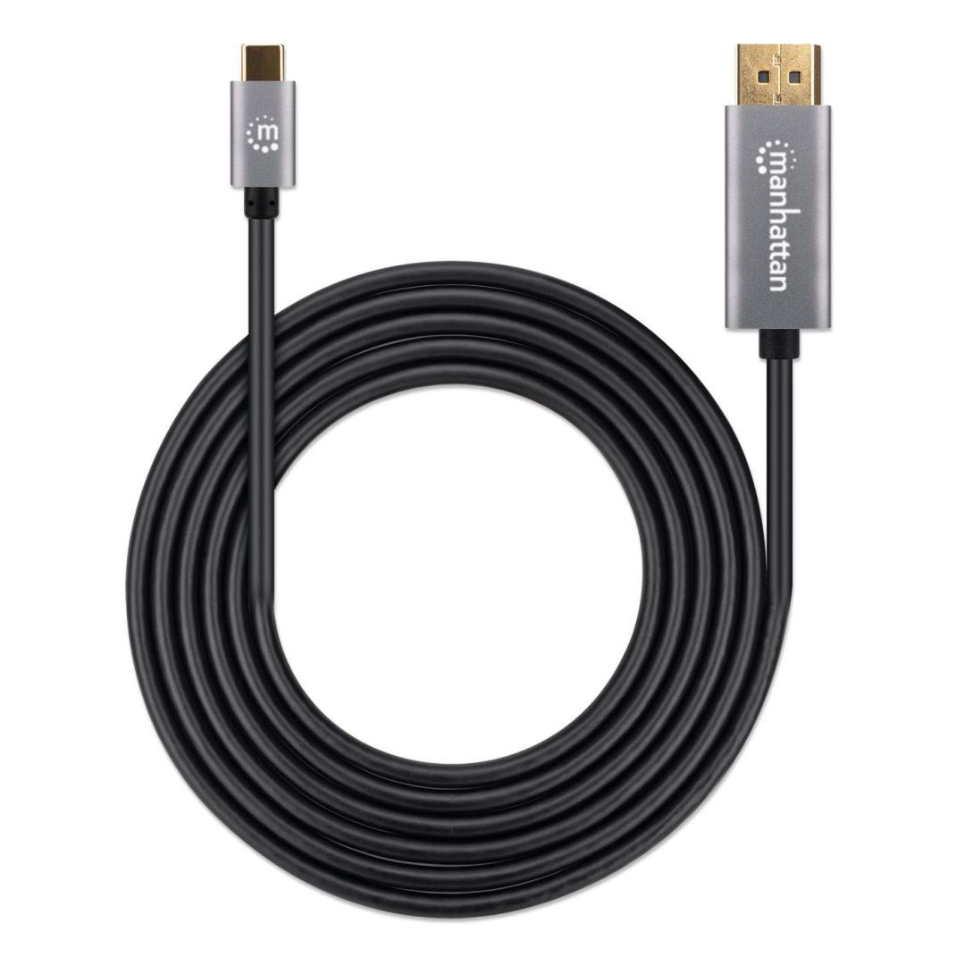 Manhattan 8K@60Hz USB-C to DisplayPort 1.4 Adapter Cable 2m Black