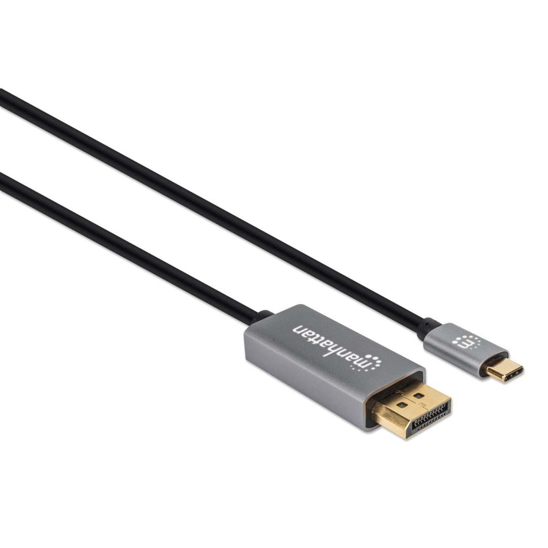 Manhattan 8K@60Hz USB-C to DisplayPort 1.4 Adapter Cable 2m Black