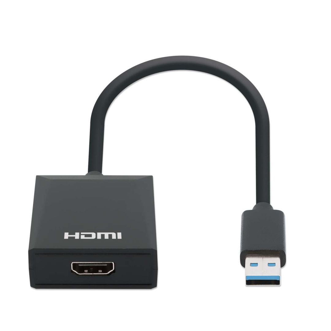 Manhattan 1080p USB-A to HDMI Adapter Black