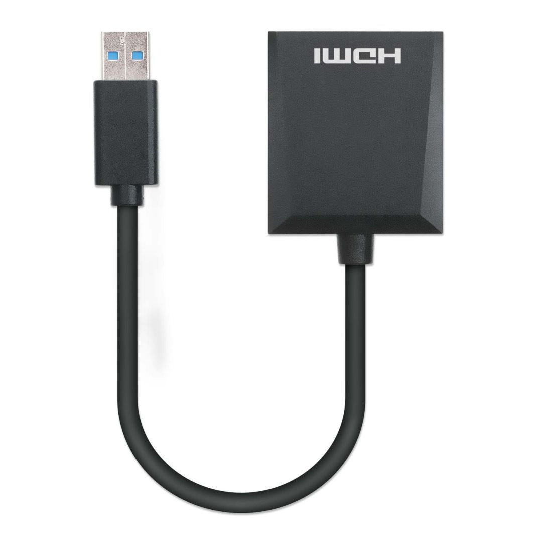 Manhattan 1080p USB-A to HDMI Adapter Black