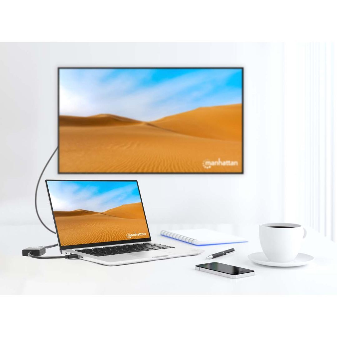 Manhattan 1080p USB-A to HDMI Adapter Black