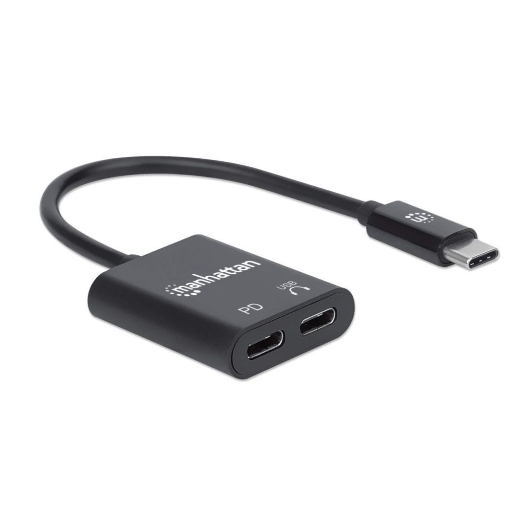 Manhattan USB-C Audio Adapter Black