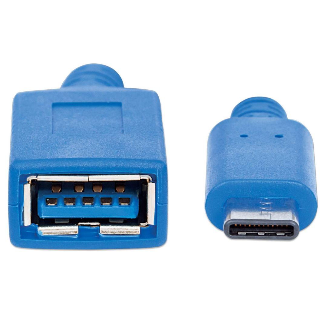 Manhattan SuperSpeed USB-C Device Cable 0,15m Blue