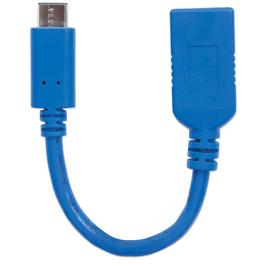 Manhattan SuperSpeed USB-C Device Cable 0,15m Blue