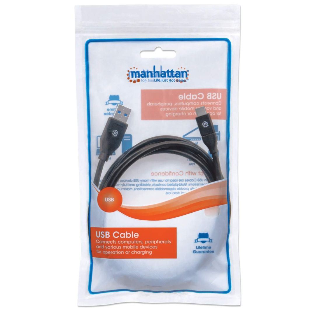Manhattan SuperSpeed USB-C Device Cable 0,15m Blue