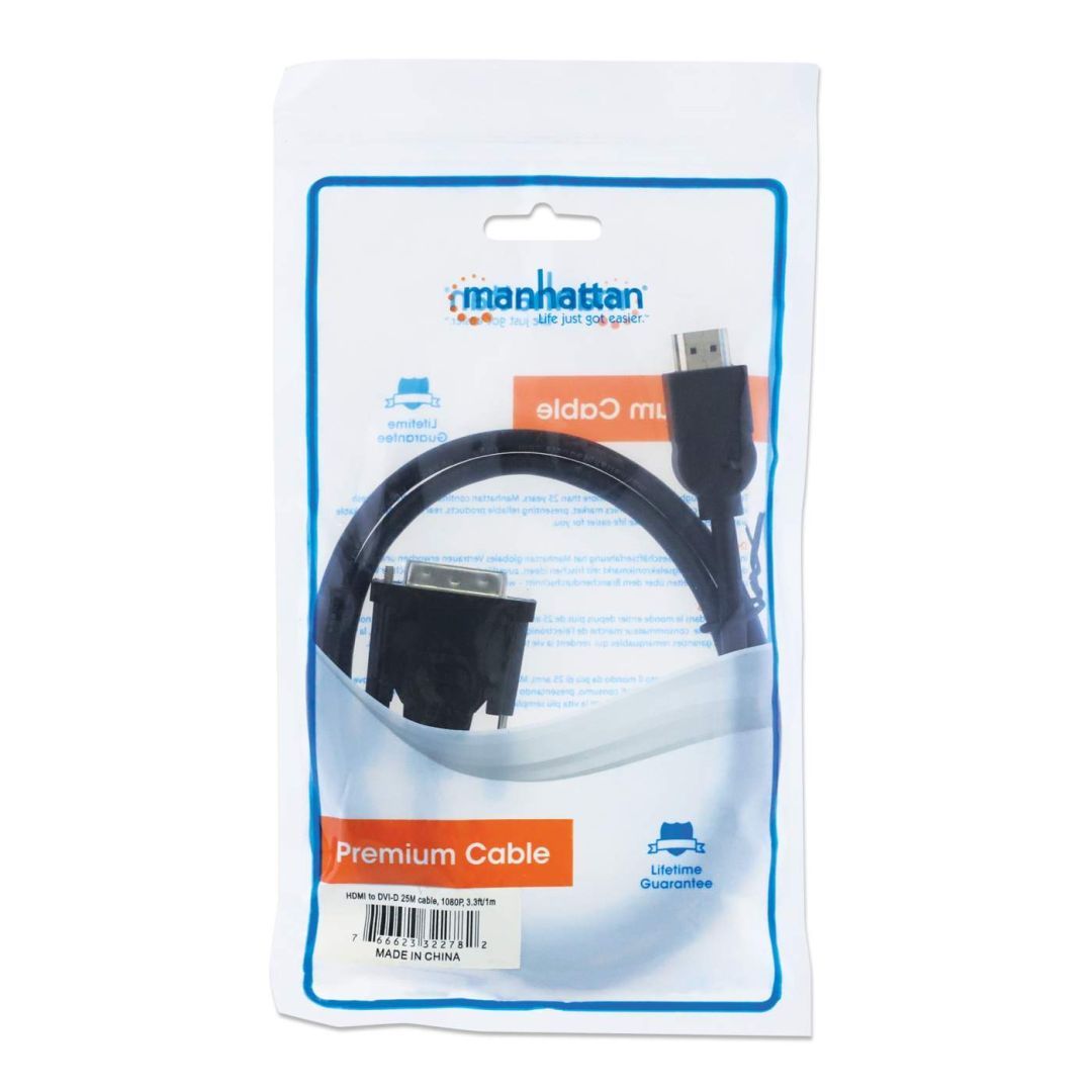Manhattan HDMI to DVI-D Cable 1m Black