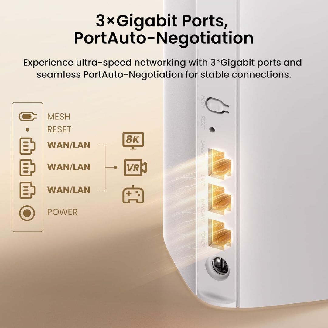 Tenda ME3 Pro BE3600 Whole Home Mesh Wi-Fi7 System (2 Pack)