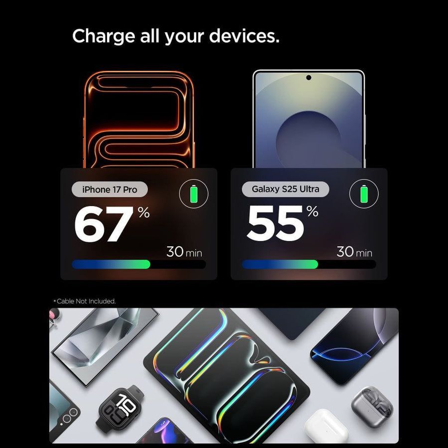 Spigen ArcStation Essential 30W Wall Charger Natural Titanium Spigen ArcStation Essential 30W Wall Charger Natural Titanium