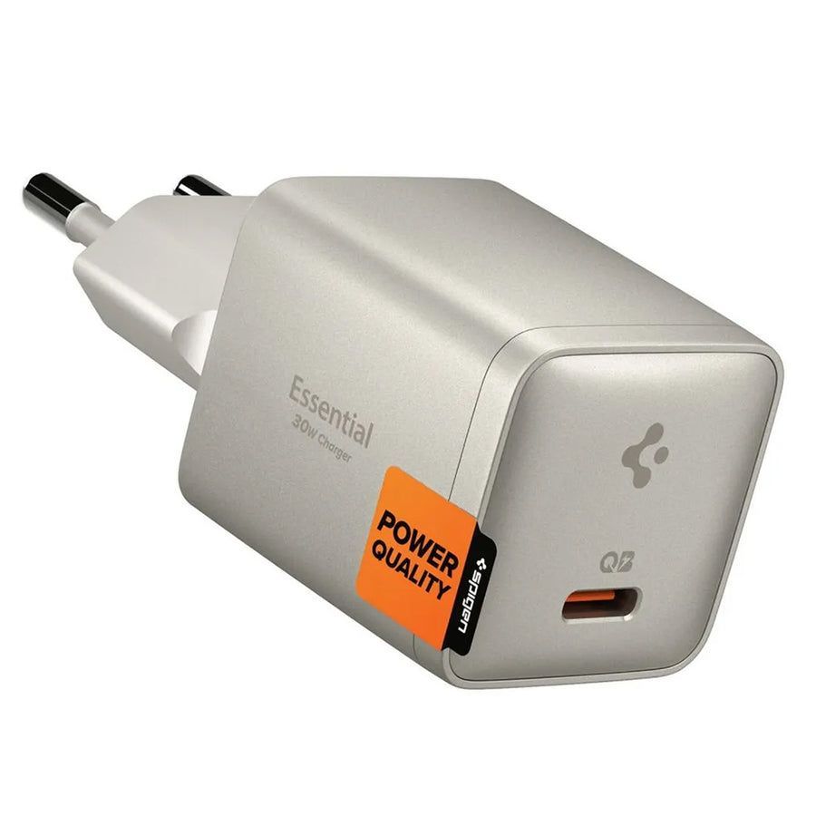 Spigen ArcStation Essential 30W Wall Charger Natural Titanium Spigen ArcStation Essential 30W Wall Charger Natural Titanium
