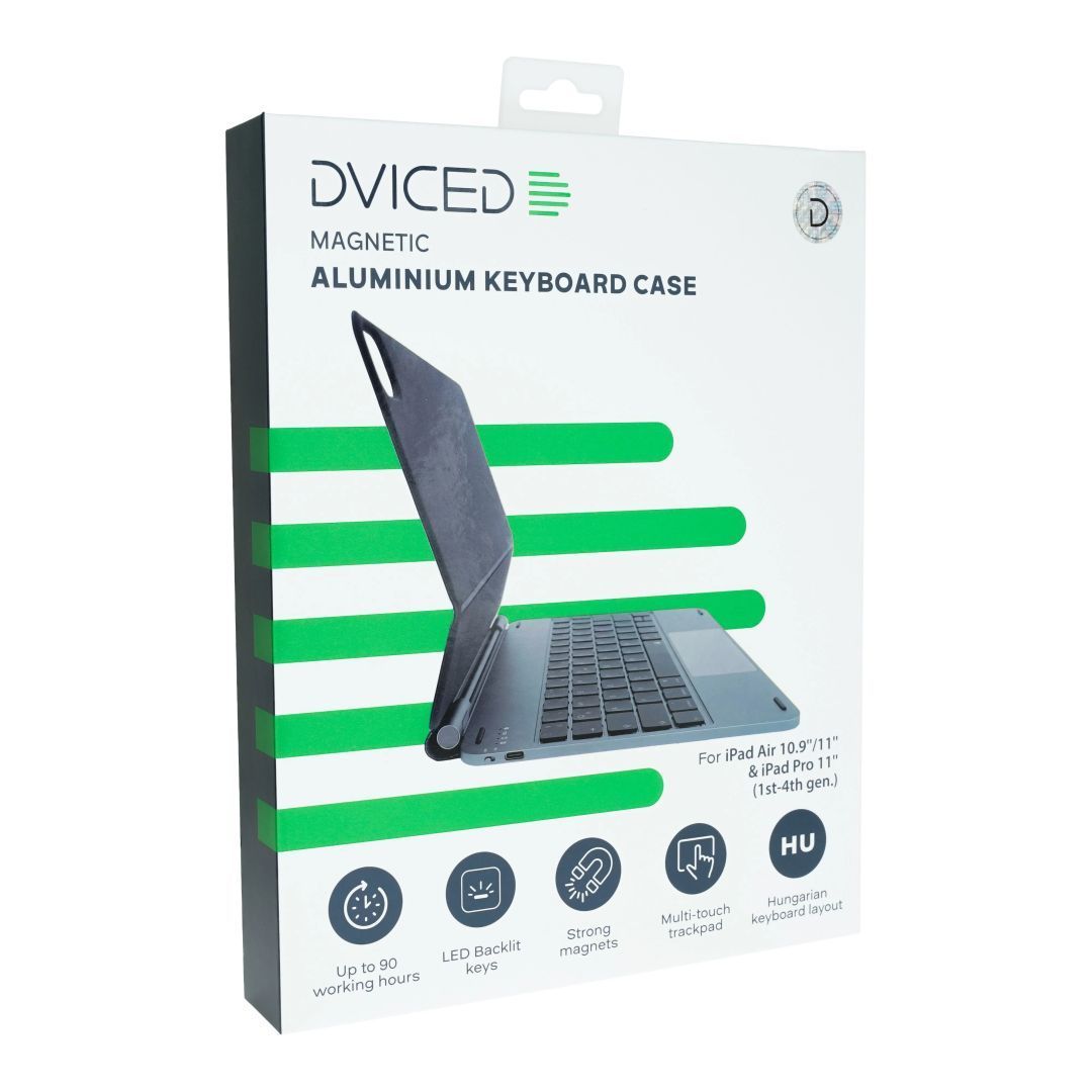 Dviced Magnetic Aluminium Keyboard Case for iPad Air/Pro 11" Dark Grey US Dviced Magnetic Aluminium Keyboard Case for iPad Air/Pro 11" Dark Grey US