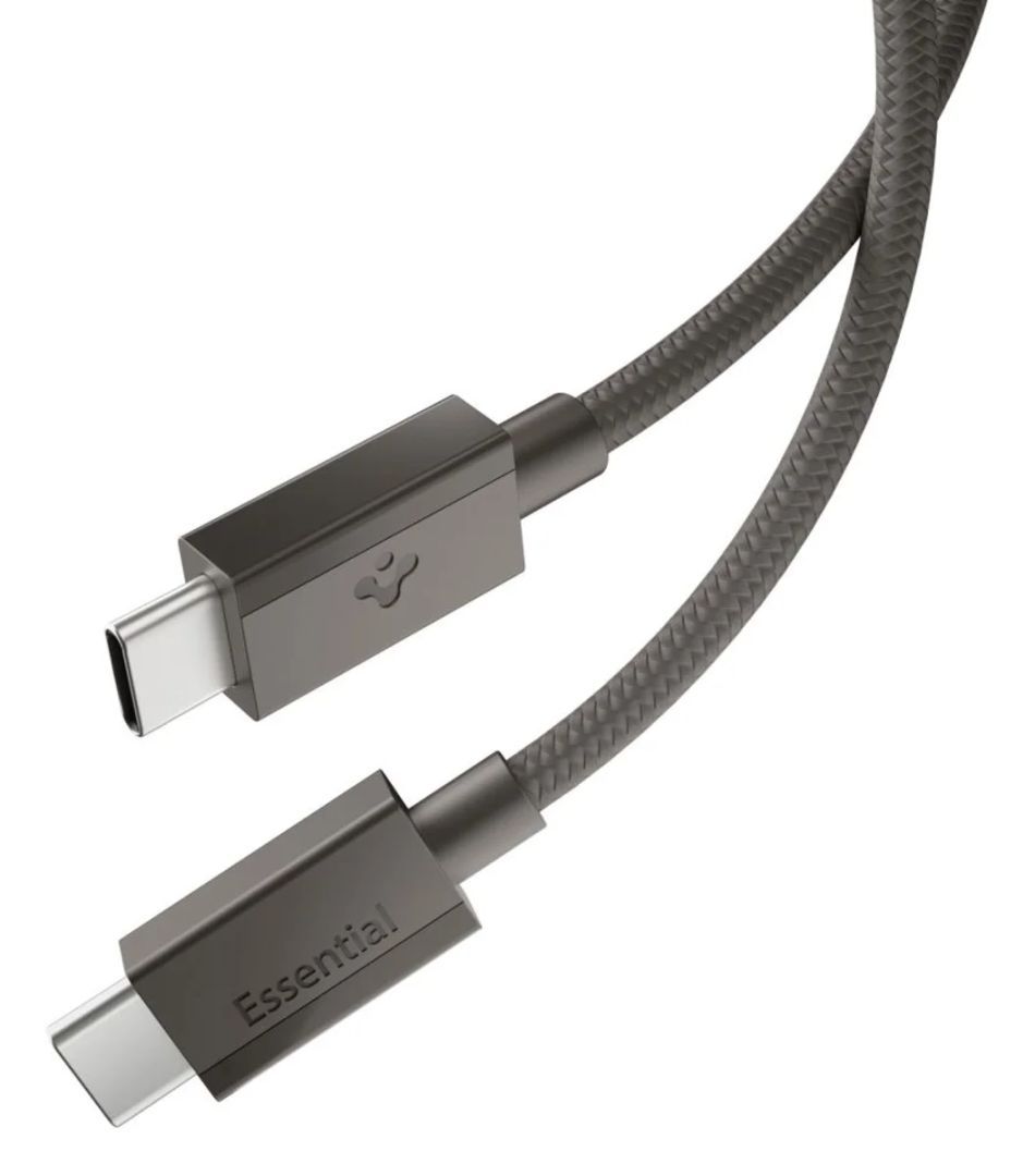 Spigen Essential USB-C to USB-C 60W Cable 1,5m Gunmetal Spigen Essential USB-C to USB-C 60W Cable 1,5m Gunmetal