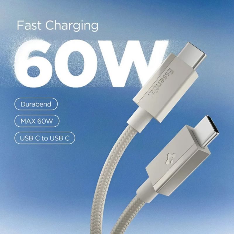 Spigen Essential USB-C to USB-C 60W Cable 1,5m Natural Titanium