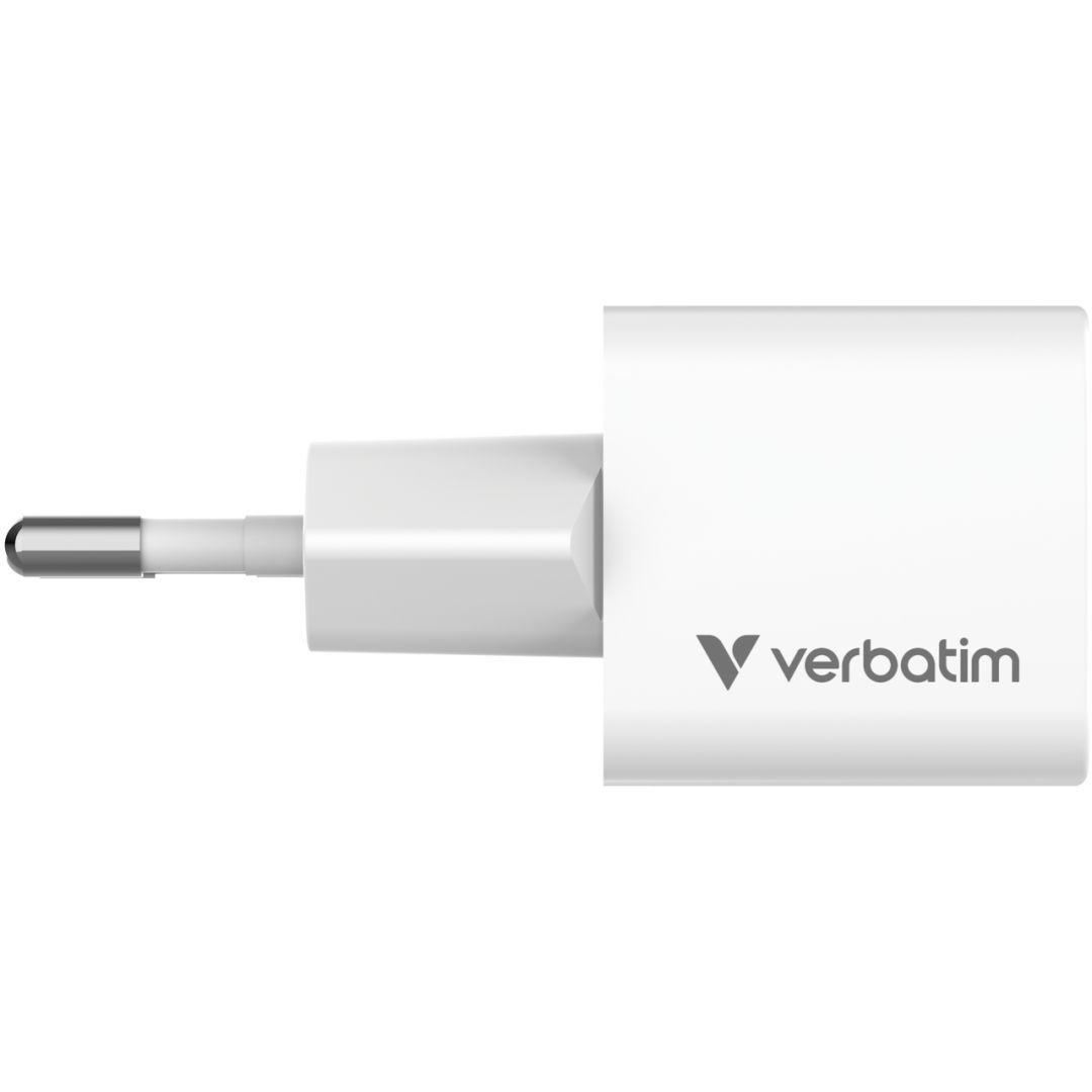 Verbatim Mini GaN Charger 20W with Cable 1m White Verbatim Mini GaN Charger 20W with Cable 1m White