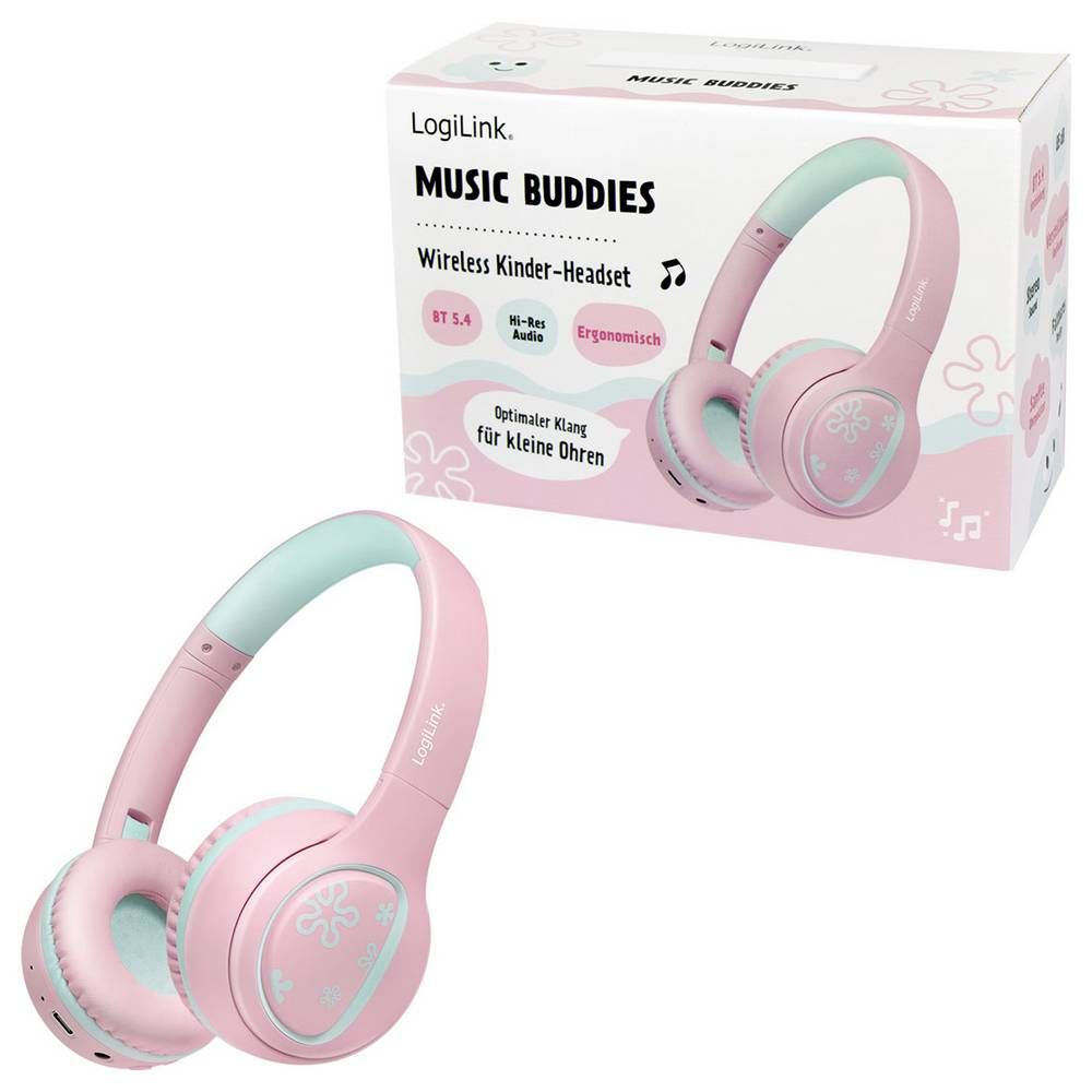 Logilink Music Buddies Bluetooth Headset for Kids Pink Logilink Music Buddies Bluetooth Headset for Kids Pink