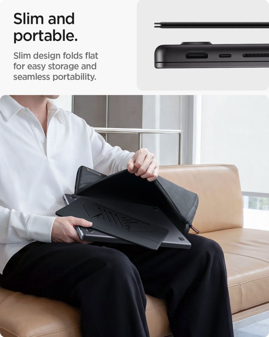 Spigen Slim Fold Laptop Stand LD201-S6 Black Spigen Slim Fold Laptop Stand LD201-S6 Black