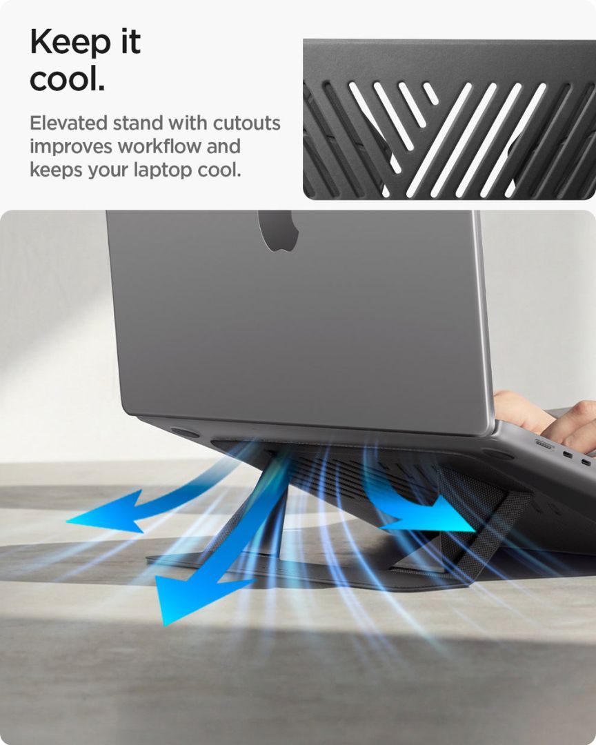 Spigen Slim Fold Laptop Stand LD201-S6 Black Spigen Slim Fold Laptop Stand LD201-S6 Black