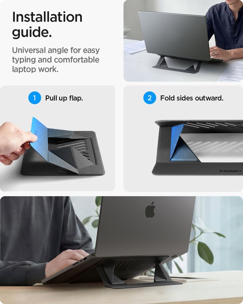 Spigen Slim Fold Laptop Stand LD201-S6 Black Spigen Slim Fold Laptop Stand LD201-S6 Black