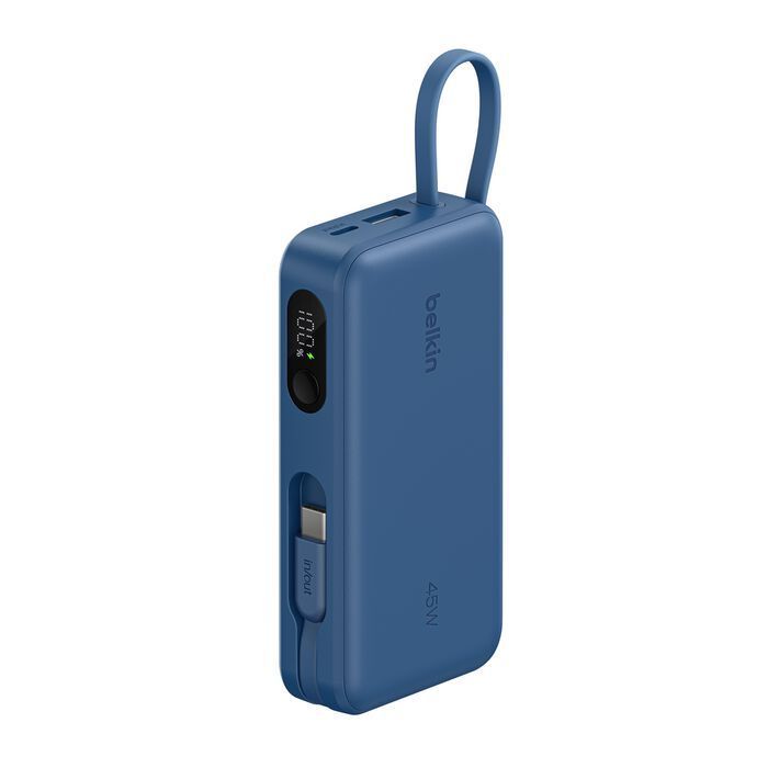 Belkin UltraCharge with Integrated Cable and Display 10000mAh Powerbank Blue
