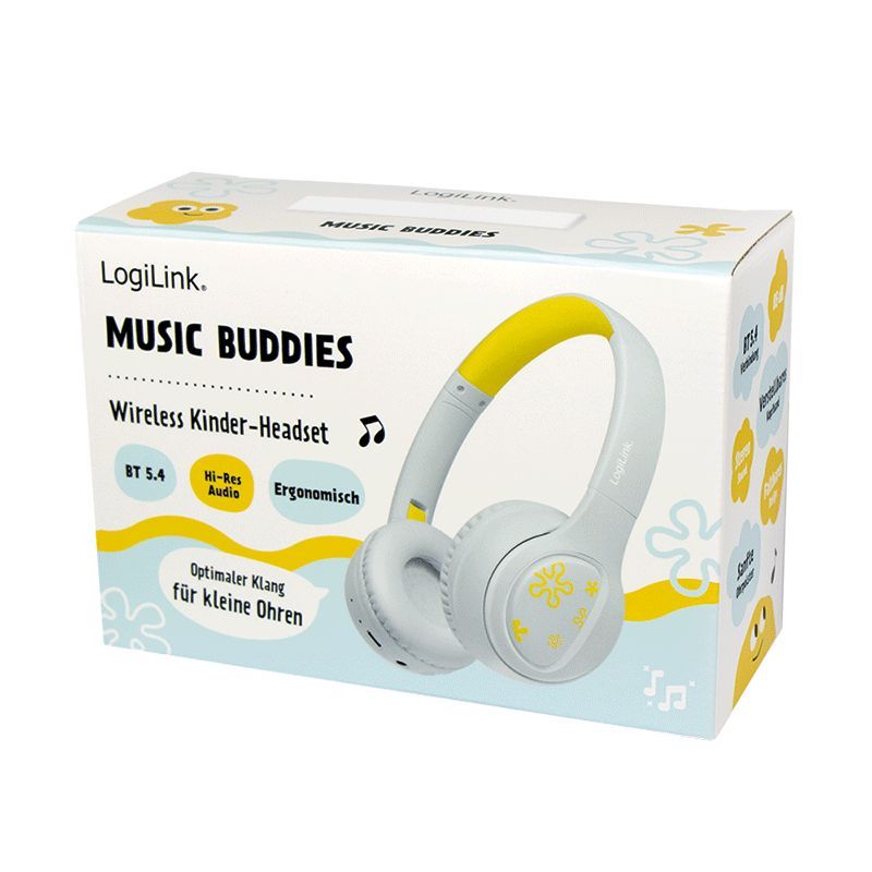 Logilink Music Buddies Bluetooth Headset for Kids Light Blue/Yellow Logilink Music Buddies Bluetooth Headset for Kids Light Blue/Yellow