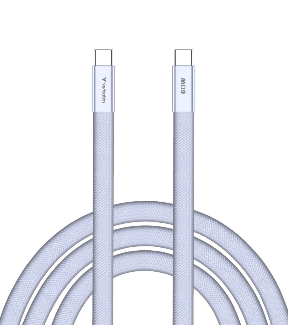 Verbatim Sync & Charge SoftTouch USB-C to USB-C 60W cable 1,2m Purple