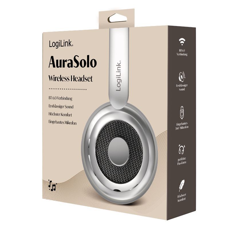 Logilink AuraSolo Headset Bluetooth Headset Silver Logilink AuraSolo Headset Bluetooth Headset Silver