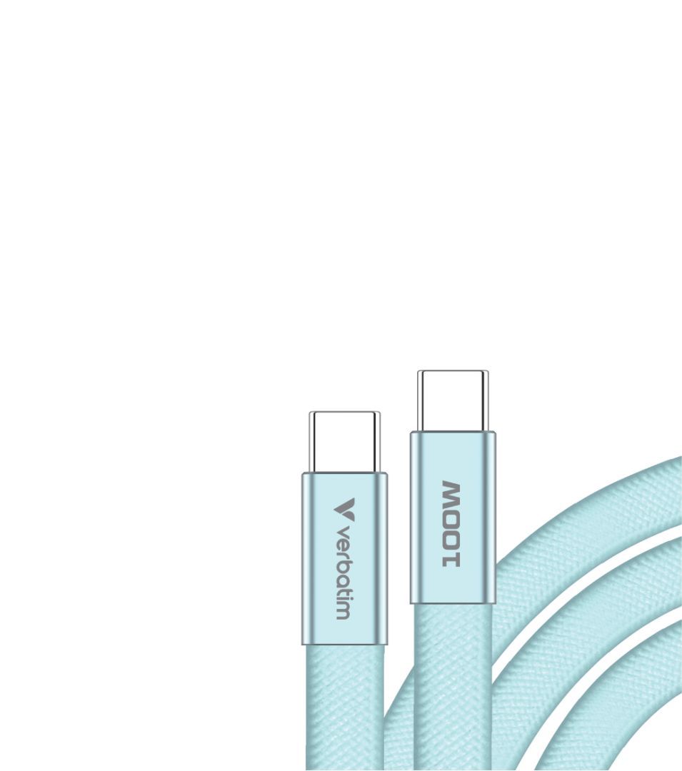 Verbatim Sync & Charge SoftTouch USB-C to USB-C 100W cable 1,2m Blue