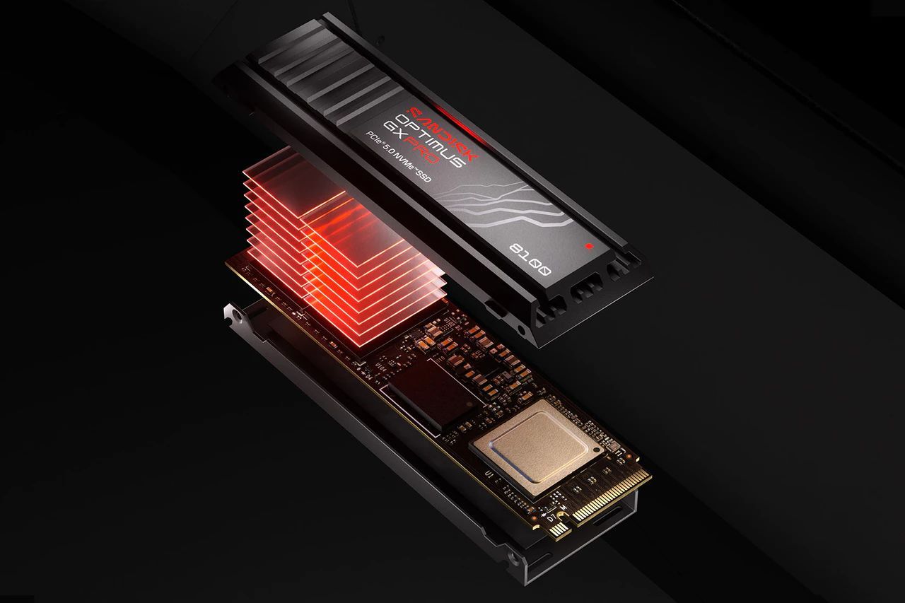 Sandisk 1TB M.2 2280 NVMe Optimus GX Pro 8100 with Heatsink Sandisk 1TB M.2 2280 NVMe Optimus GX Pro 8100 with Heatsink