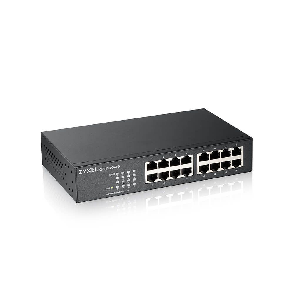 ZyXEL GS1100-16 v4 16-port Gigabit Unmanaged Switch ZyXEL GS1100-16 v4 16-port Gigabit Unmanaged Switch