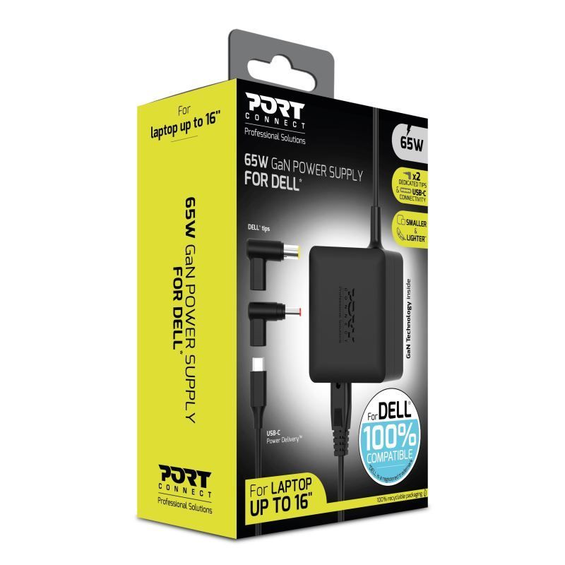 Port Designs 904065DEEU 5-20V / 3,25A 65W Dell hálózati notebook töltő Port Designs 904065DEEU 5-20V / 3,25A 65W Dell hálózati notebook töltő