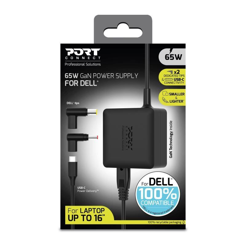 Port Designs 904065DEEU 5-20V / 3,25A 65W Dell hálózati notebook töltő Port Designs 904065DEEU 5-20V / 3,25A 65W Dell hálózati notebook töltő