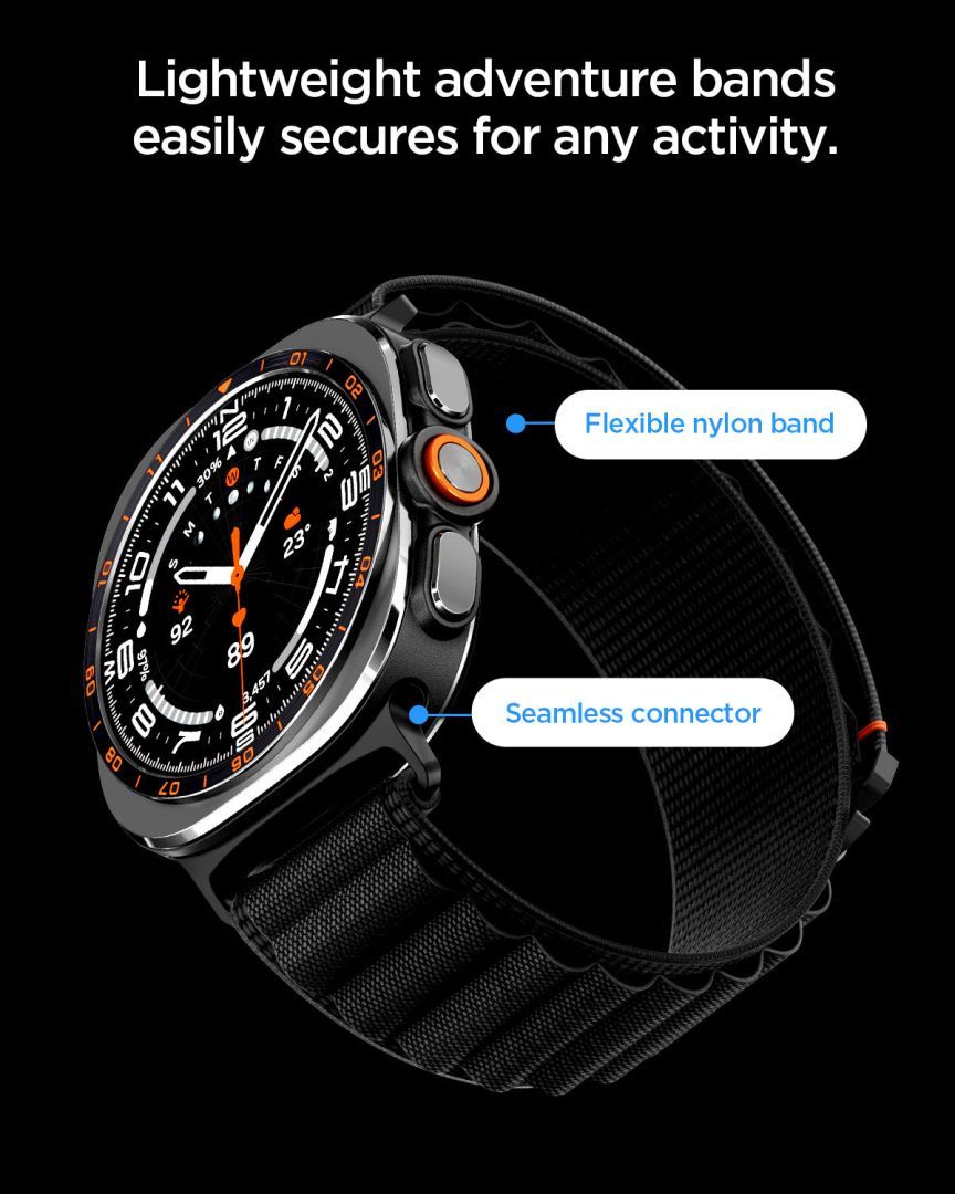 Spigen Fabric Band for Samsung Galaxy Watch Ultra 2/1 47mm Band Black Spigen Fabric Band for Samsung Galaxy Watch Ultra 2/1 47mm Band Black