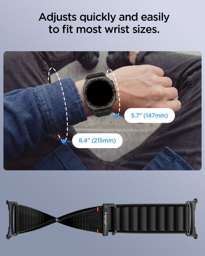 Spigen Fabric Band for Samsung Galaxy Watch Ultra 2/1 47mm Band Black Spigen Fabric Band for Samsung Galaxy Watch Ultra 2/1 47mm Band Black