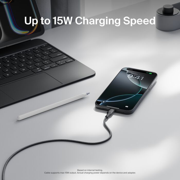 Belkin Braided USB-A to USB-C Cable 15W 2m Black Belkin Braided USB-A to USB-C Cable 15W 2m Black
